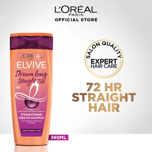 LOreal Paris Dream Long Straight 72H Shampoo - 360ml