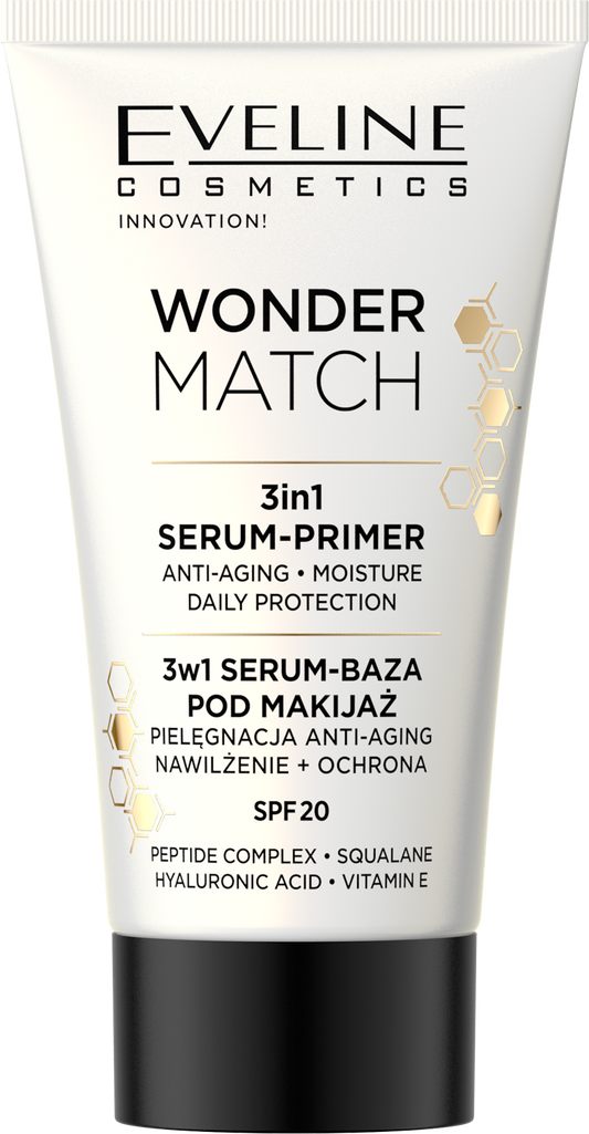 Eveline Wonder Match 3in1 SPF 20 + Serum + Makeup Base - 30ml