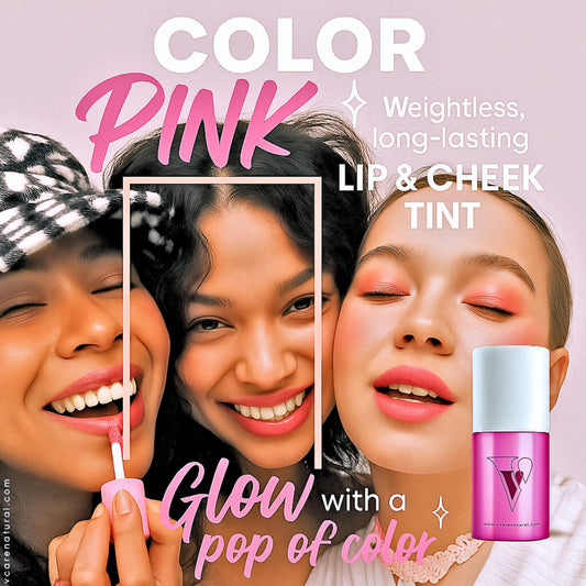 Vcare Natural Lip & Cheek Tint Pink 15ml – Herbal Makeup