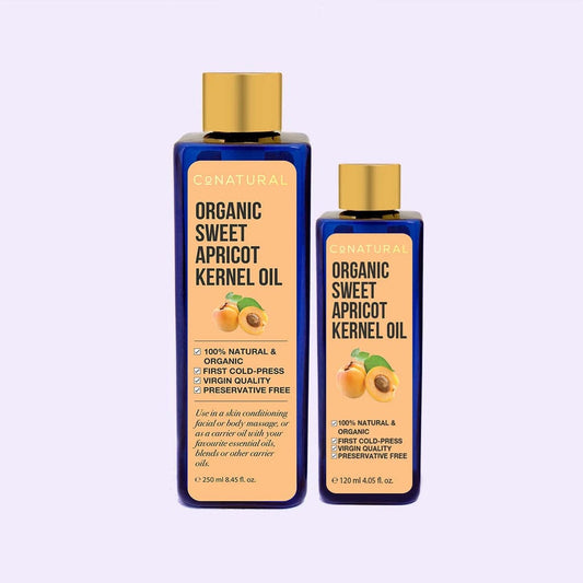 Conatural Organic Sweet Apricot Kernel Oil 120 ML - Premium  from CoNatural - Just Rs 1273! Shop now at Cozmetica