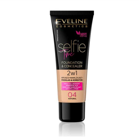 Eveline Selfie Time Foundation & Concealer 04 Natural - 30ml