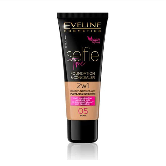 Eveline Selfie Time Foundation & Concealer 05 Beige - 30ml