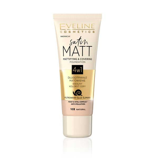 Eveline Satin Matt Mattifying & Covering Foundation - 103 Natural