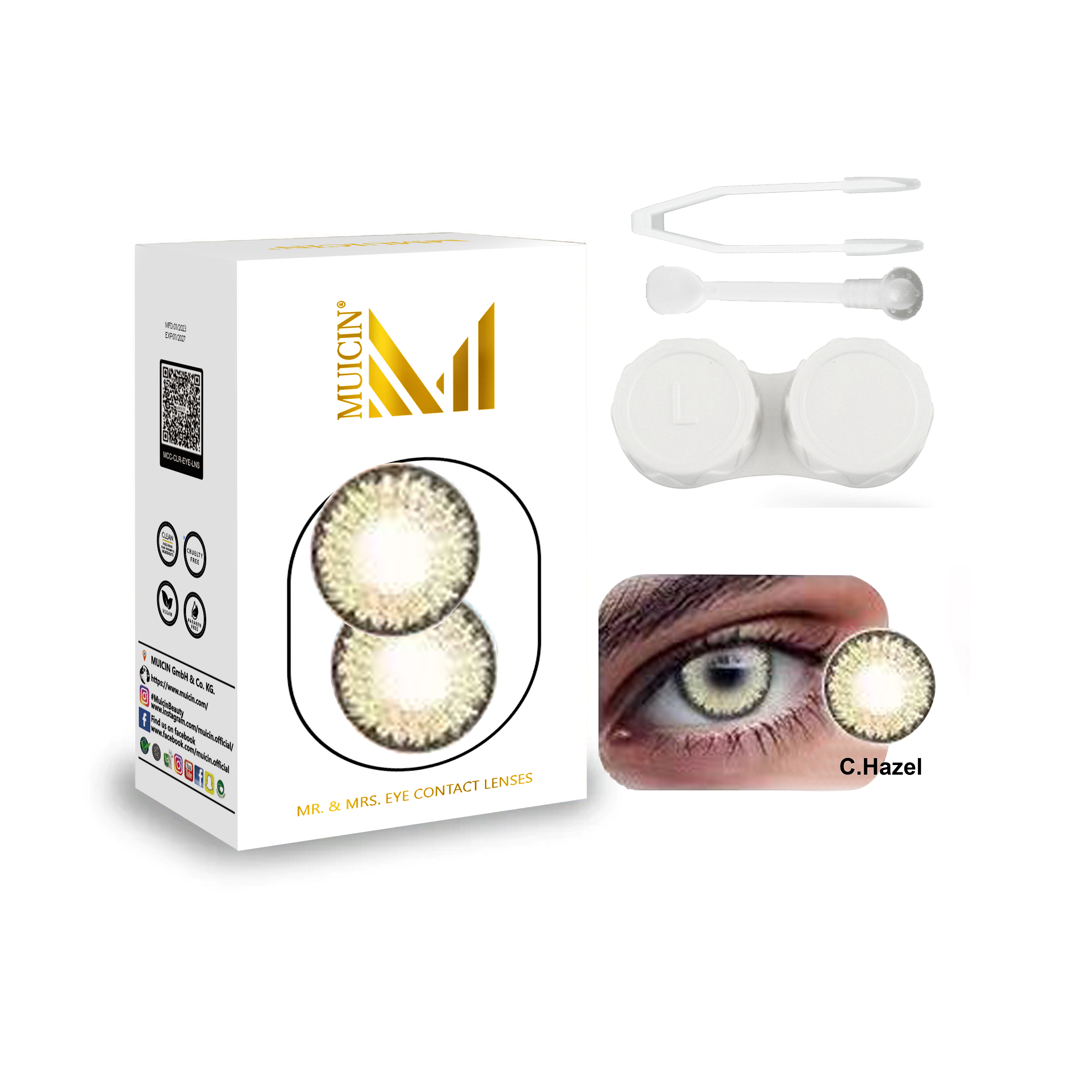 Muicin Mr Mrs Party Wear Colored Eye Contact Lenses