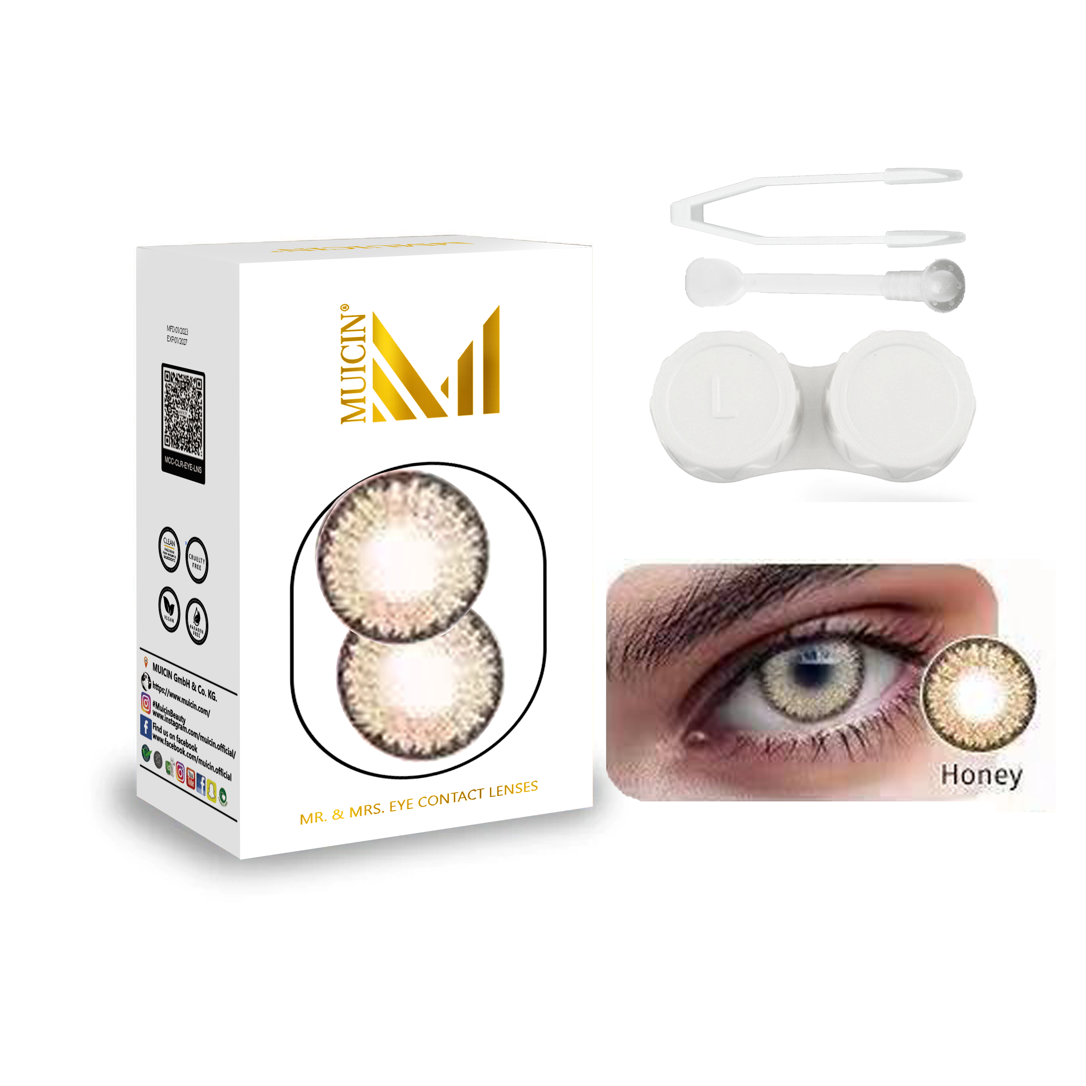 Muicin Mr Mrs Party Wear Colored Eye Contact Lenses