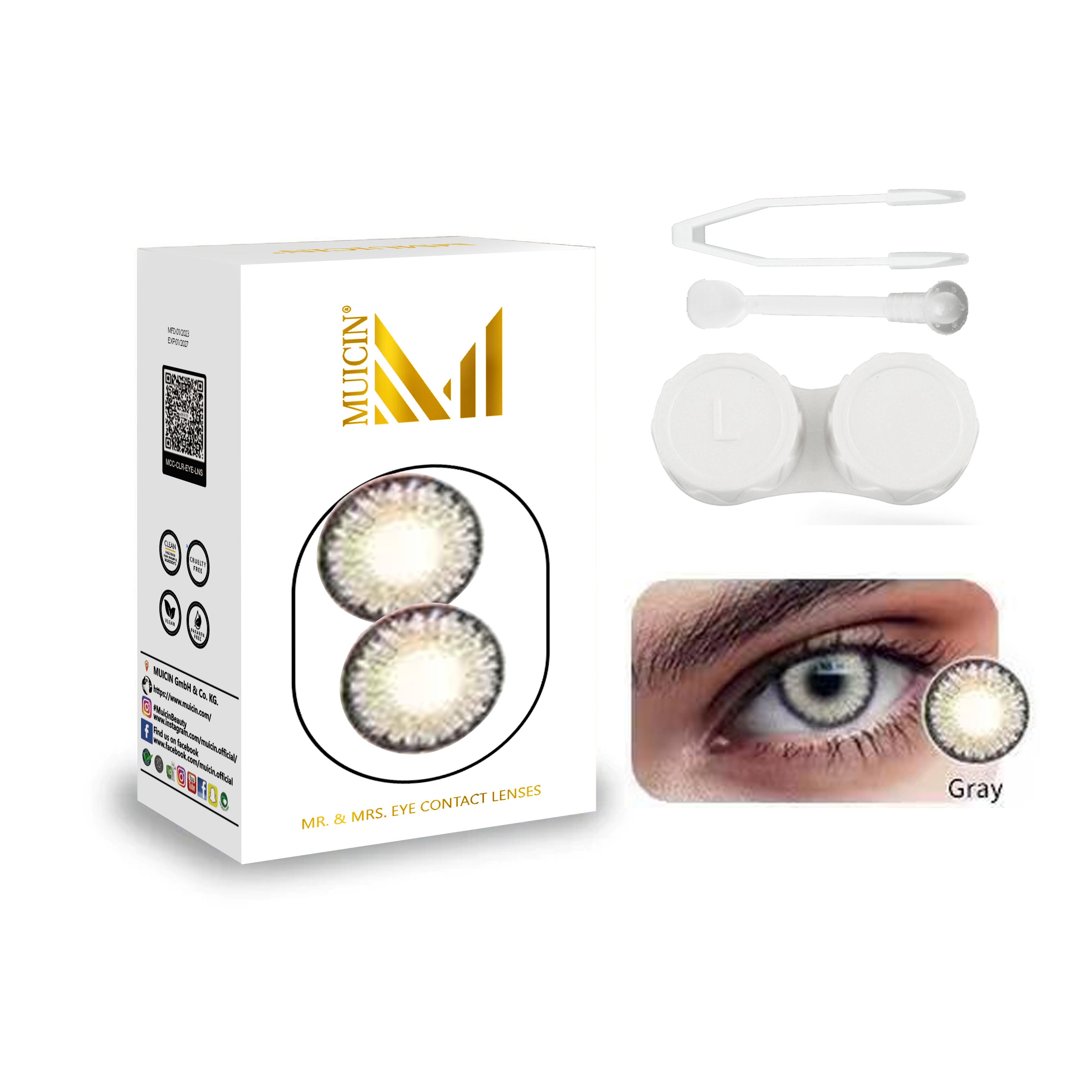 Muicin Mr Mrs Party Wear Colored Eye Contact Lenses