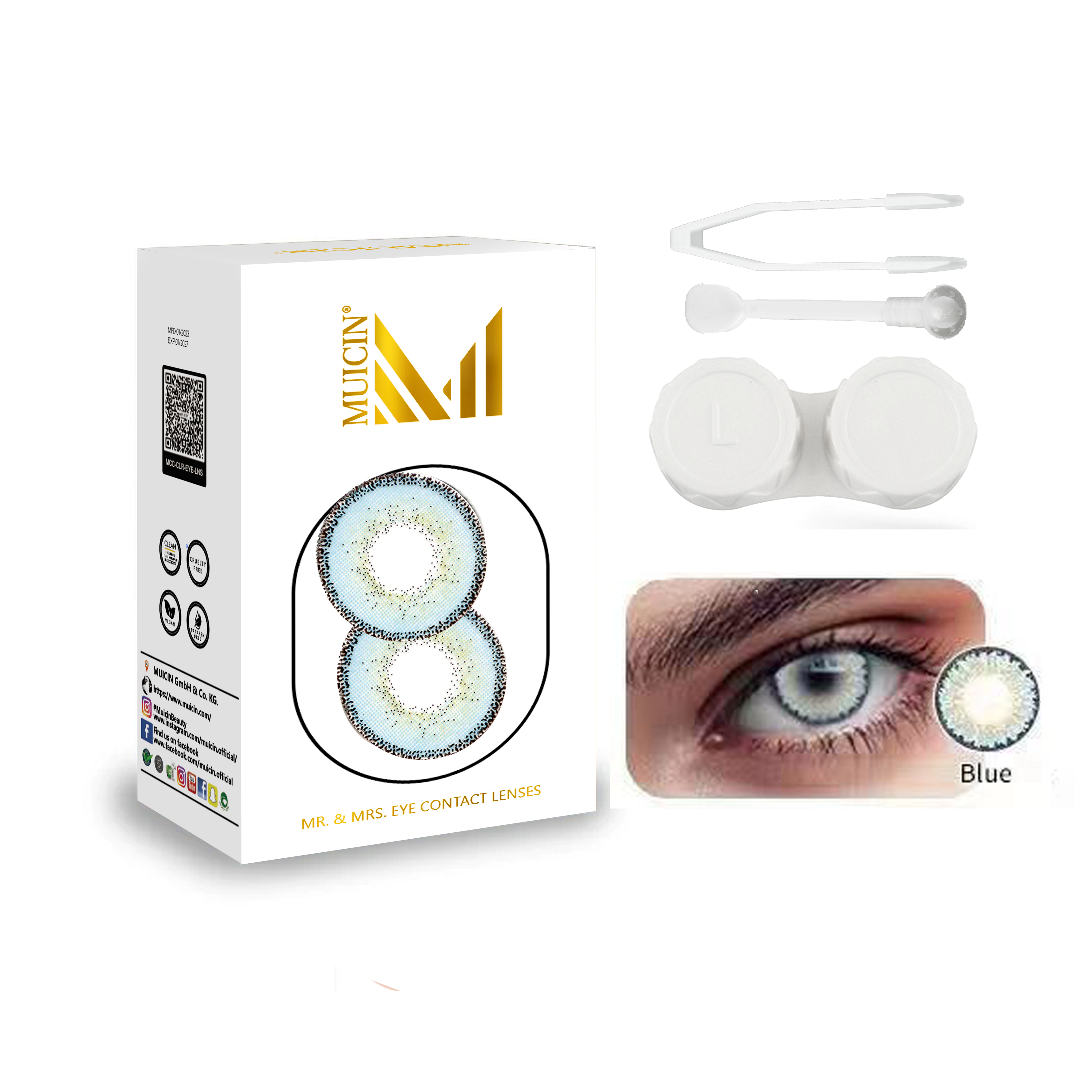 Muicin Mr Mrs Party Wear Colored Eye Contact Lenses