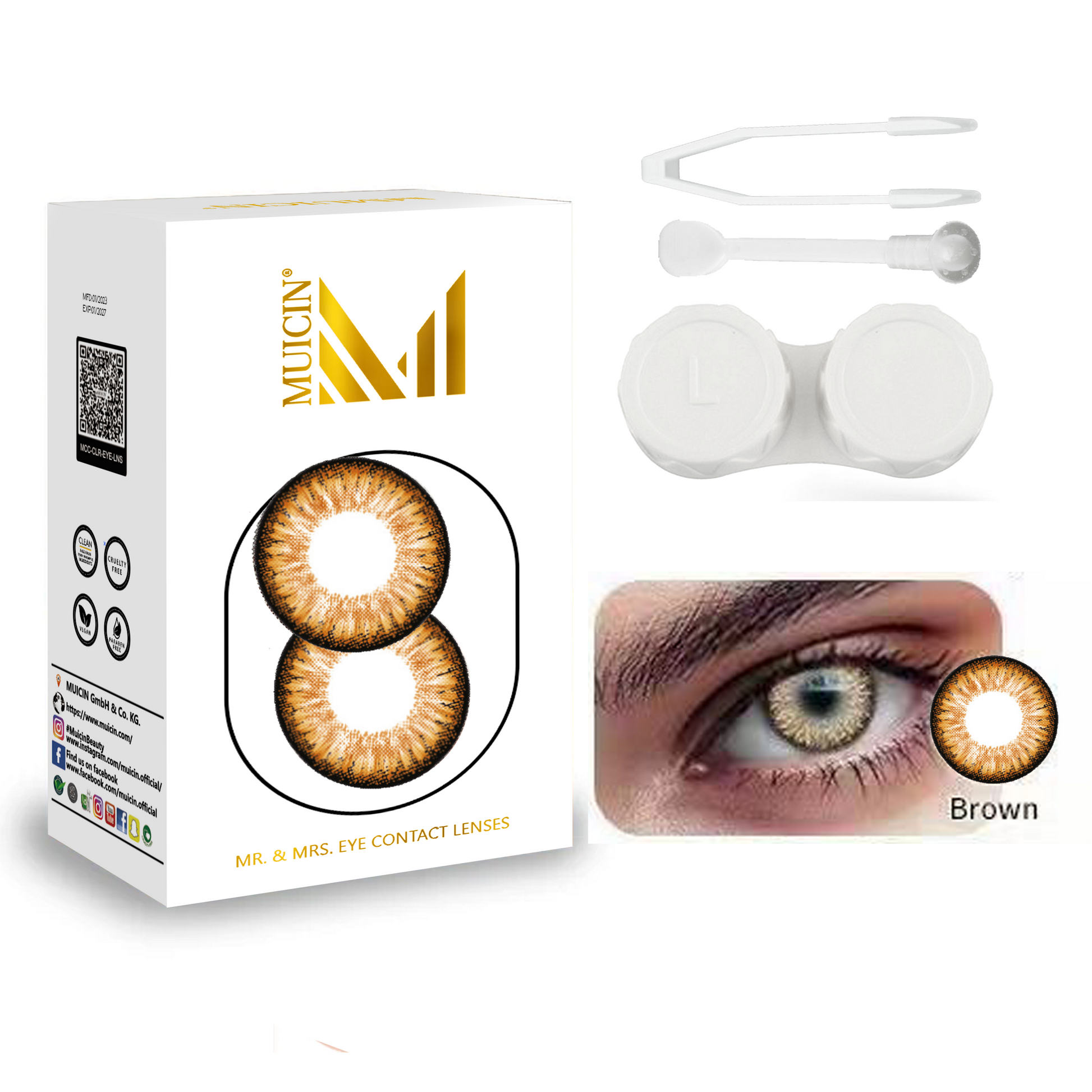 Muicin Mr Mrs Party Wear Colored Eye Contact Lenses