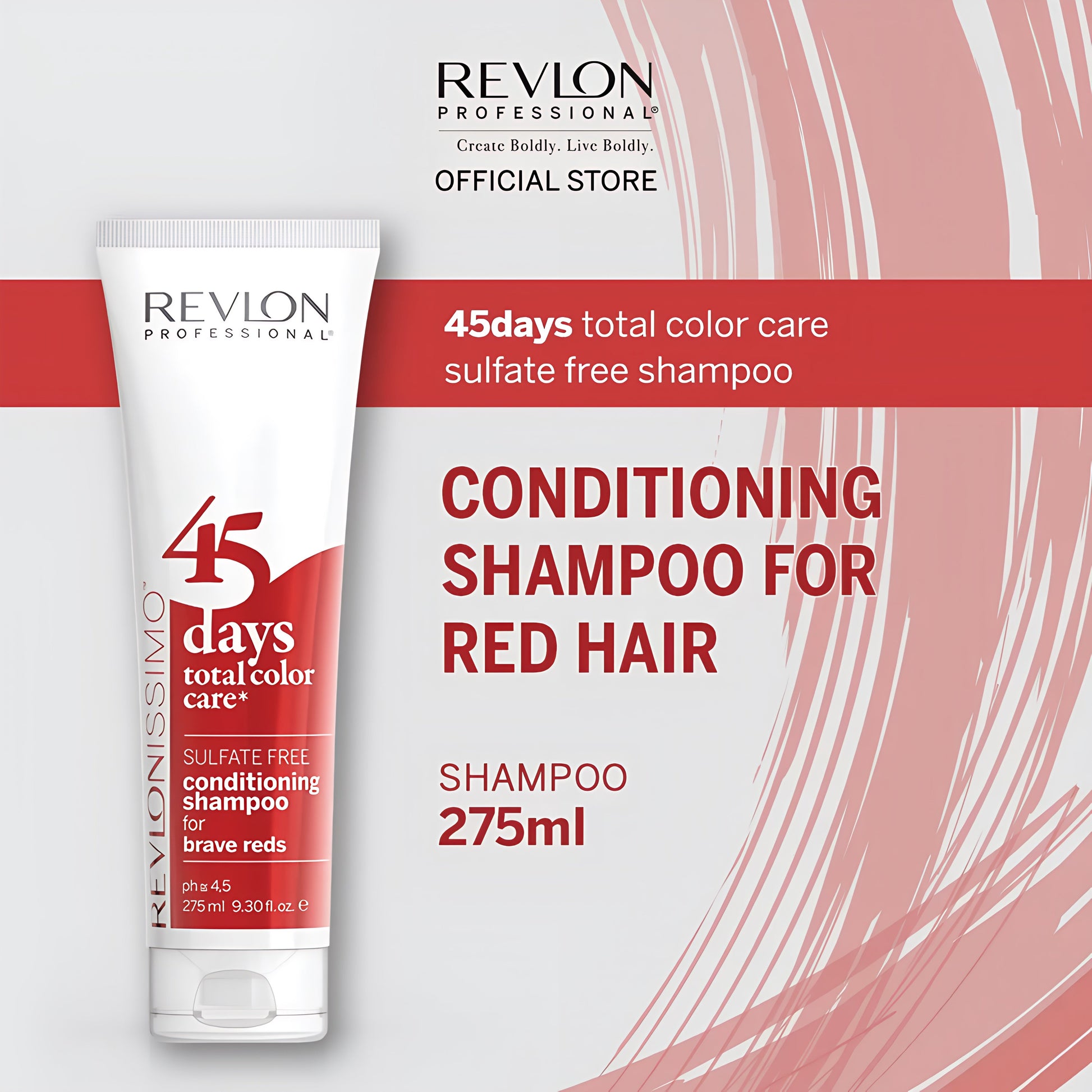 Revlon Professional Revlonissimo™ 45 Days Total Color Care Conditioning Shampoo - Brave Reds - 275ml