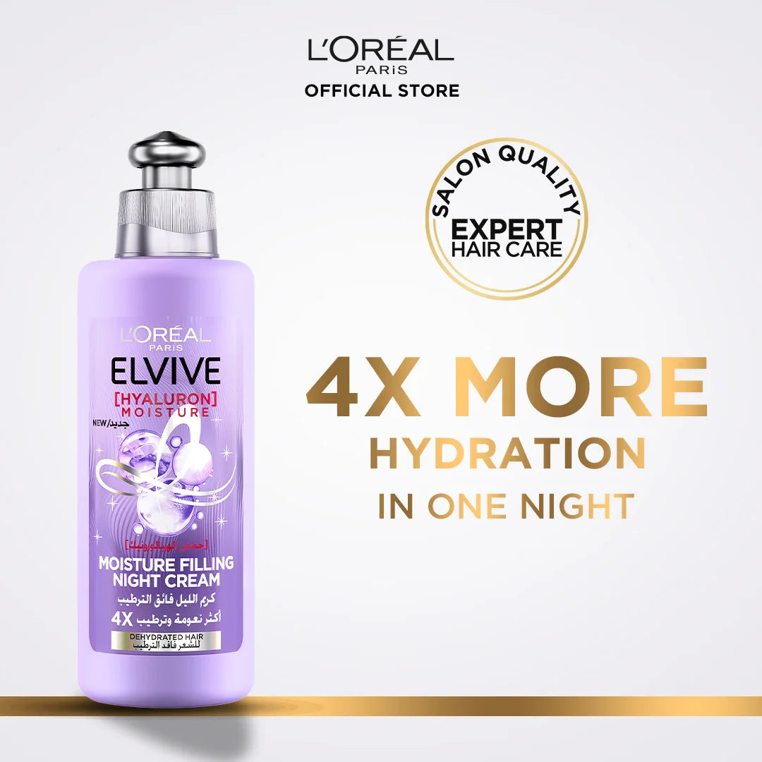 L'Oréal Paris Elvive Hyaluron Moisture - Moisture Filling Night Cream - 200ml