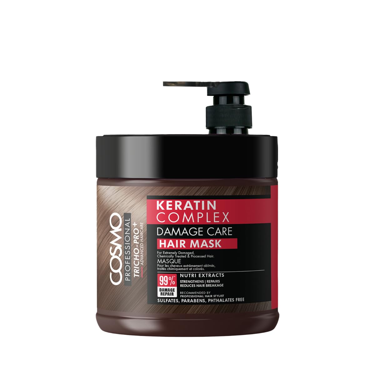 Cosmo Professional Keratin Complex Damage Care Hair Mask - 1000ml