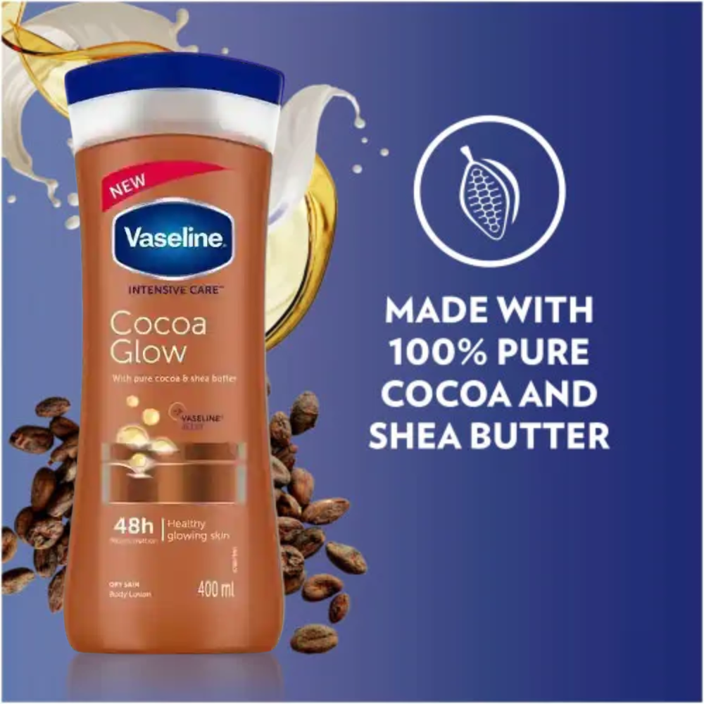Vaseline Intensive Care Cocoa Glow Pure Cocoa Butter Lotion - 400ml