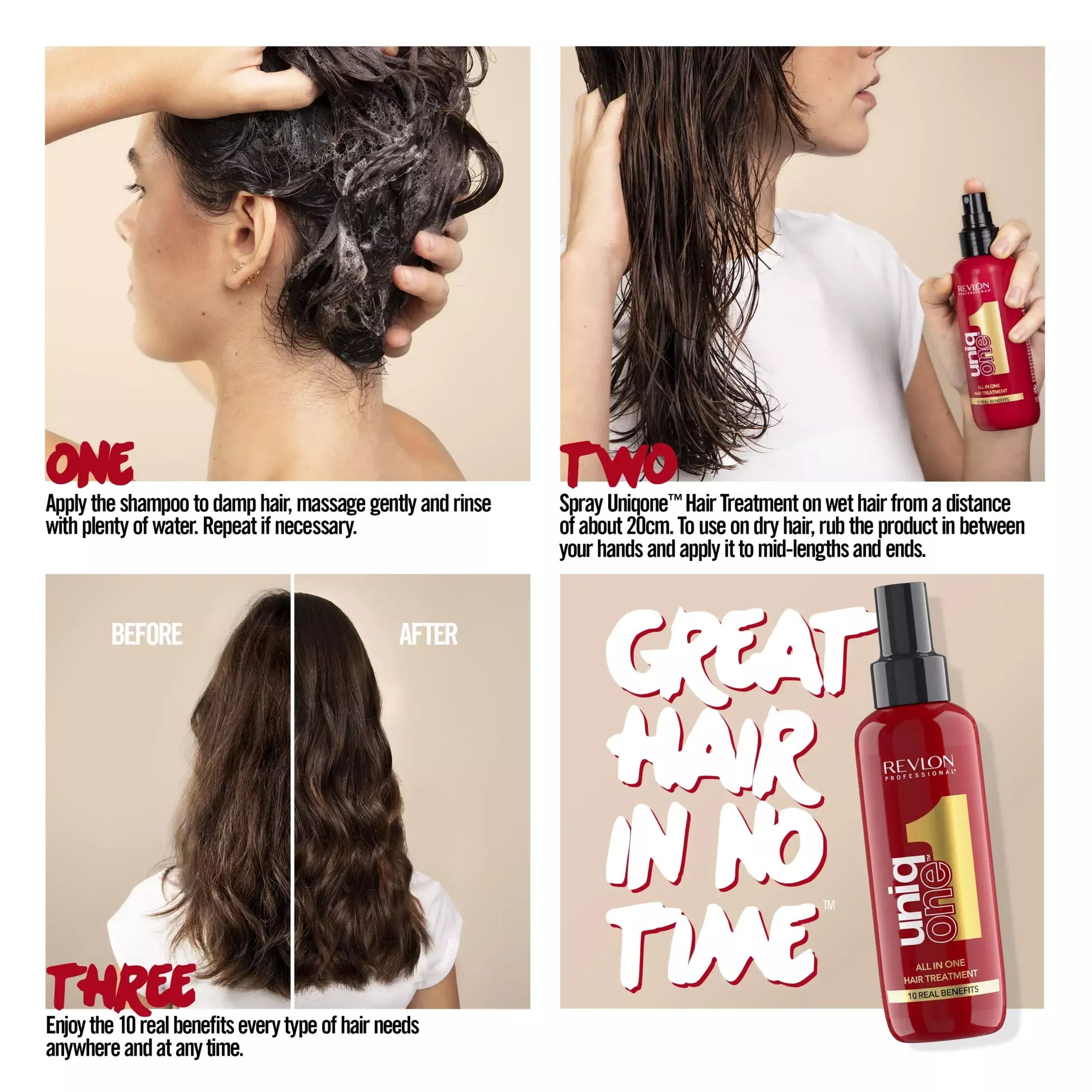 Revlon Professional UniqONE™ DUO-PACK All-in-One Leave-In Hair Treatment Classic Fragrance 150ml + Shampoo 230ml