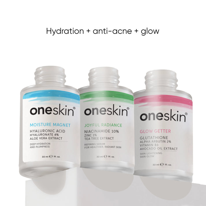 Oneskin Hyaluronic + Niacinamide + Alpha Arbutin Glow Enhancing Serums Bundle