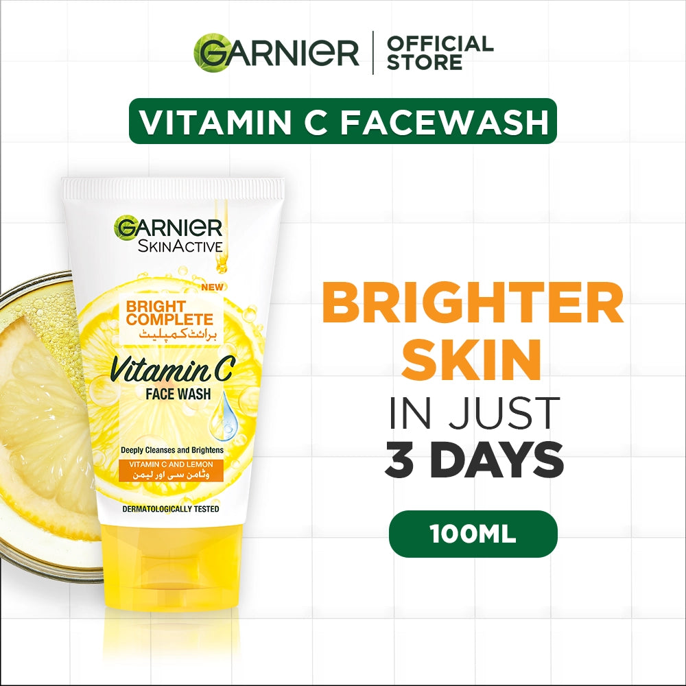 Garnier Skin Active Bright Complete Facewash - 100ml