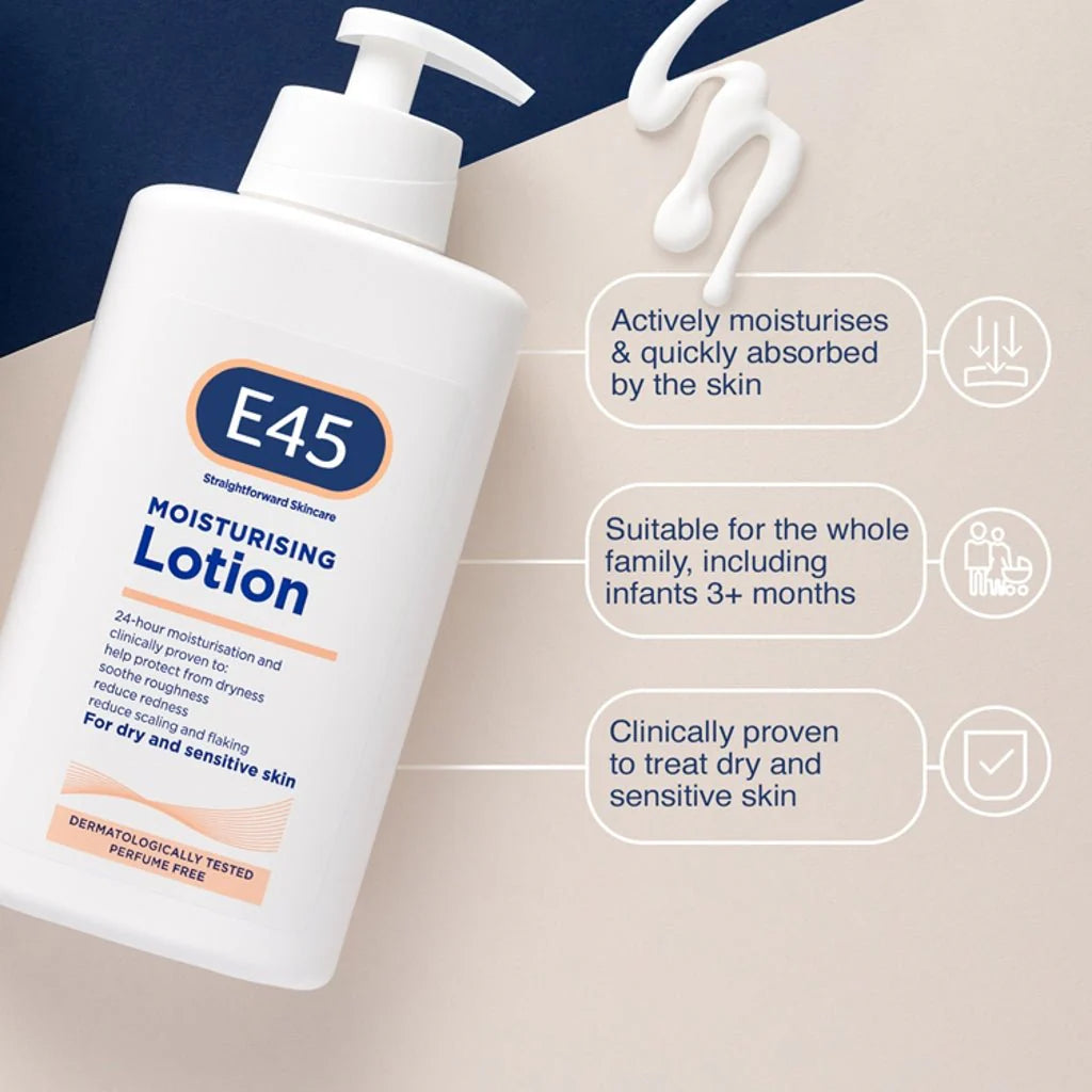 E45 Pump Moisturising Lotion - 500ml