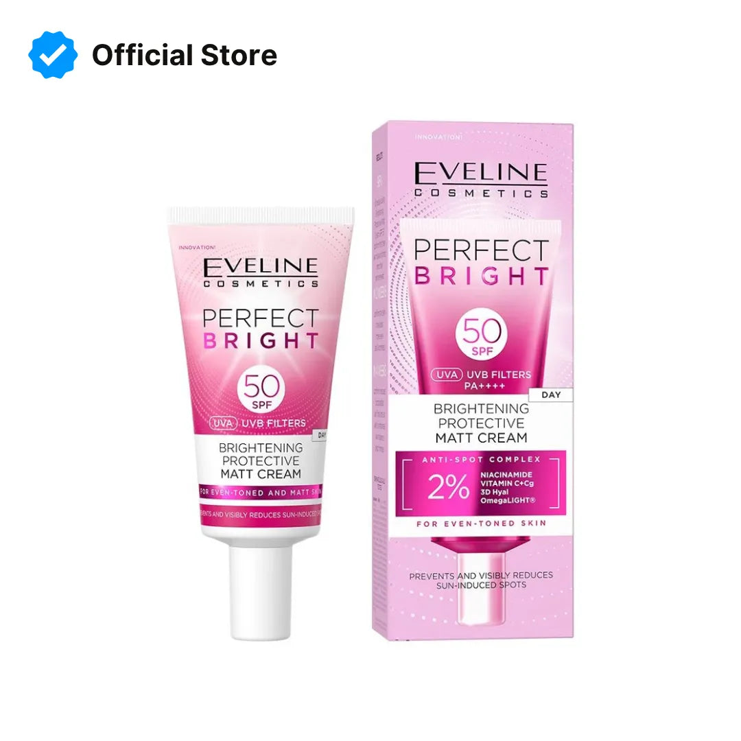 Eveline Perfect Bright Brightening Protective Matt Day Cream SPF50 - 30ml