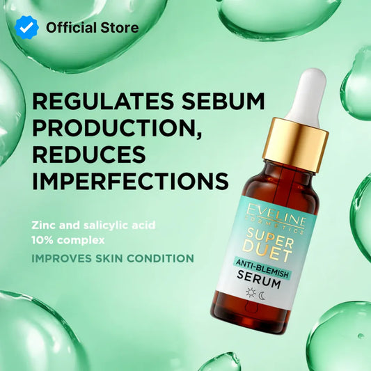Eveline Super Duet 10% Zinc & Salicylic Acid Anti-Blemish Serum - 18ml
