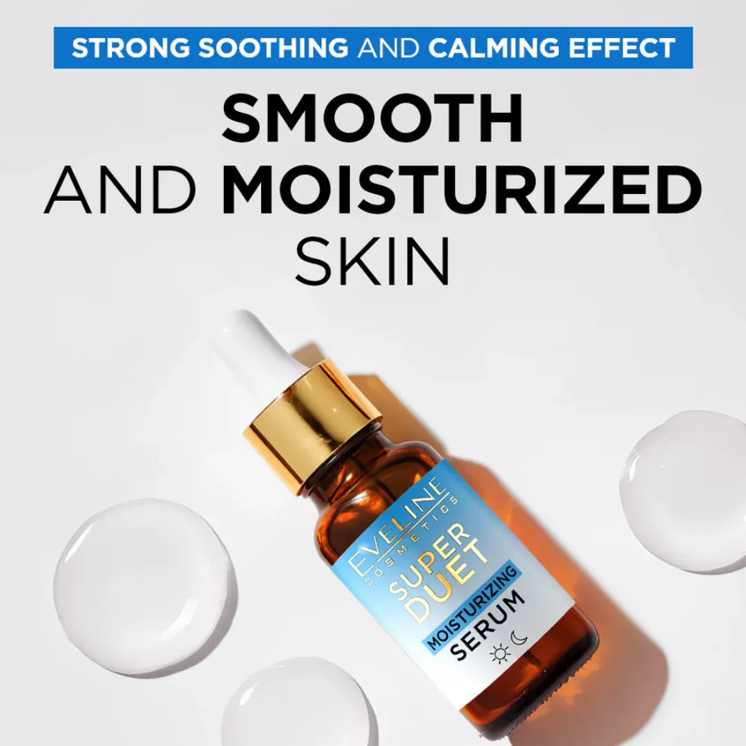 Eveline Super Duet 2% Hyaluronic Acid & D-Panthenol Moisturizing Serum - 18ml