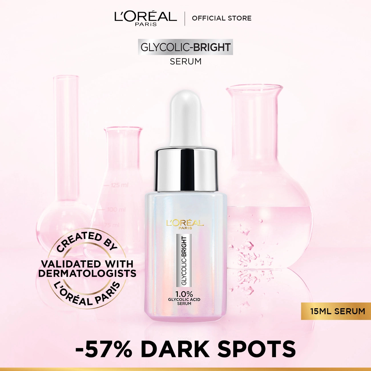 Loreal Paris Glycolic Bright Instant Glowing Face Serum – 15ml