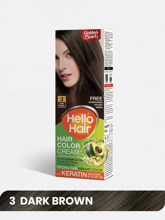 Golden Pearl Hello Hair - Hair Color Dark Brown 3