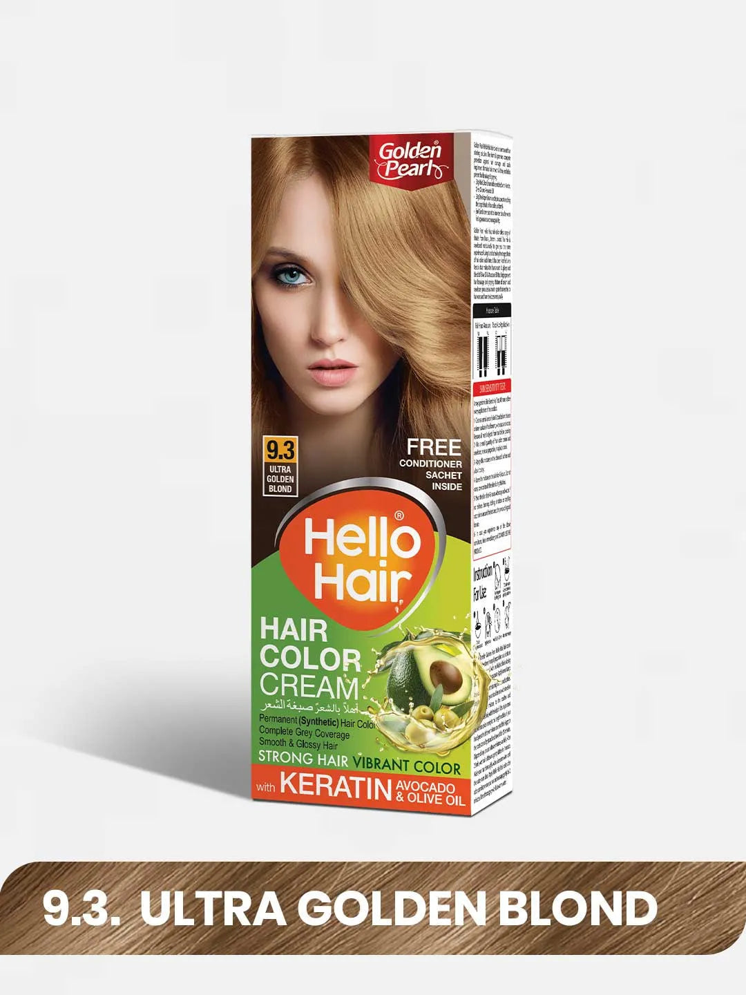 Golden Pearl Hello Hair - Hair Color Ultra Golden Blond 9.3