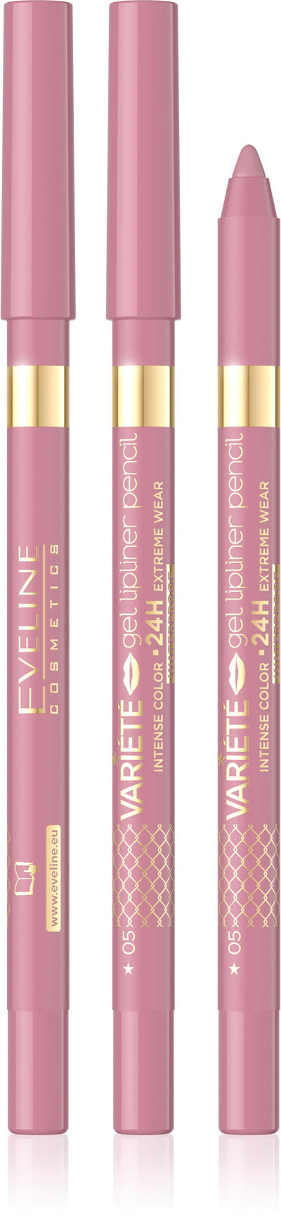 Eveline Variete Gel Lip Liner Pencil Matt Waterproof - 5 Angel Nude