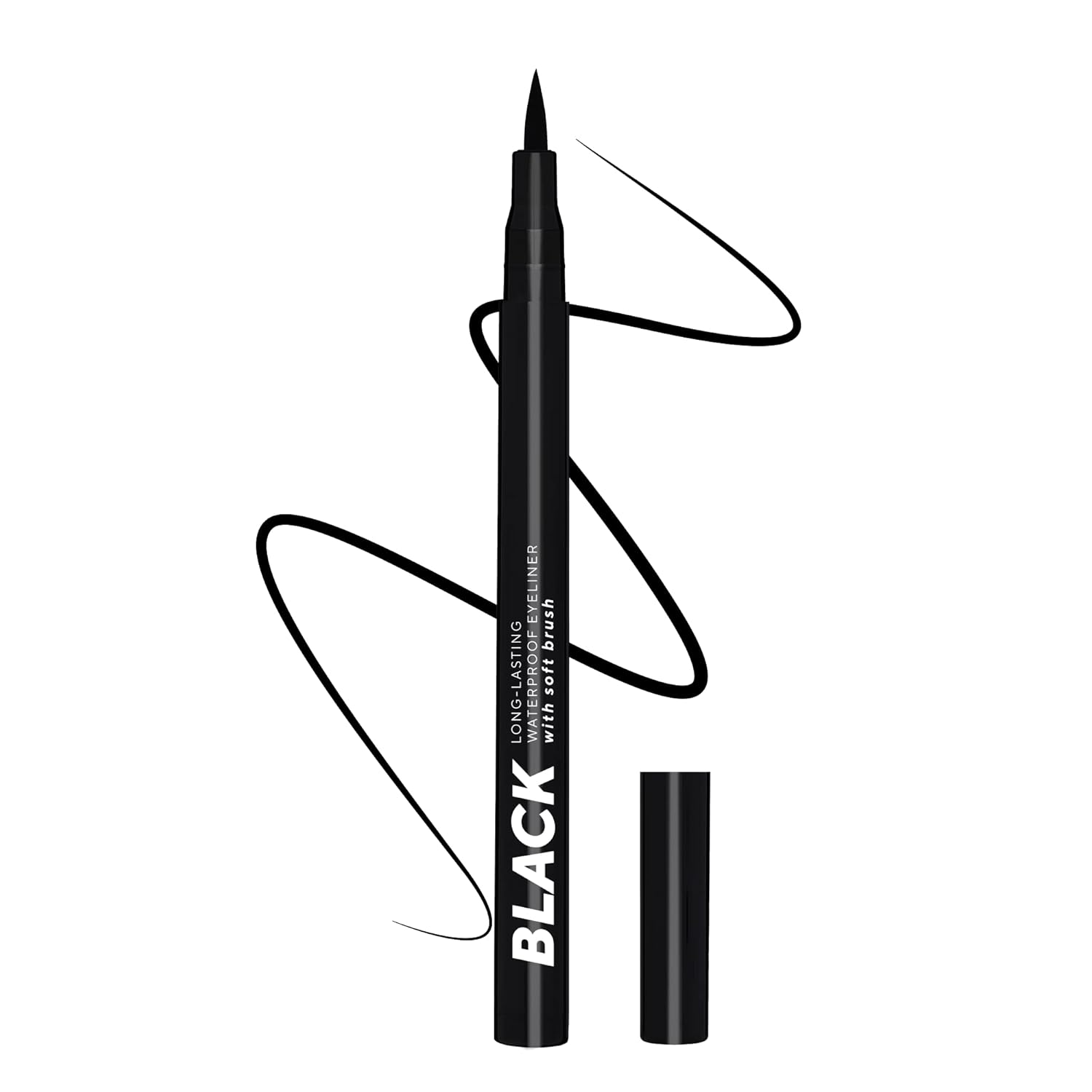 LAMEL Black Eyeliner with Soft Brush 401 Deep Black