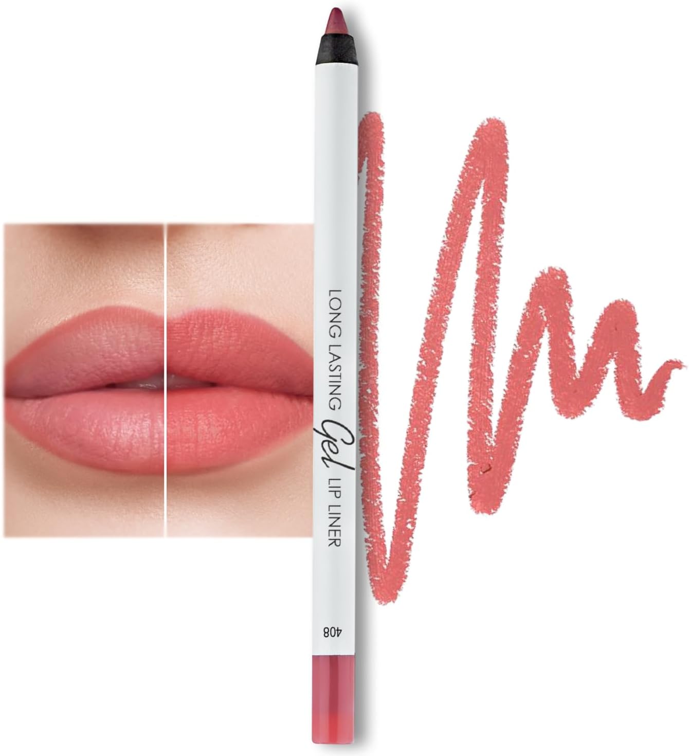 LAMEL Long lasting Gel Lip Liner 408 Pink Plum