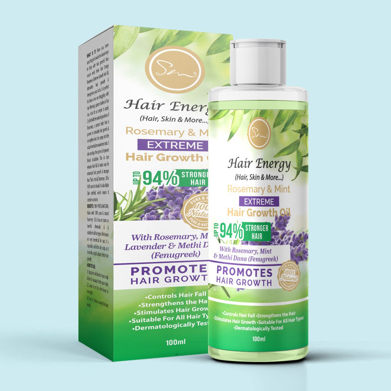 Hair Energy 100 Organic Aloevera GelRosemary & Mint Hair Growth Oil