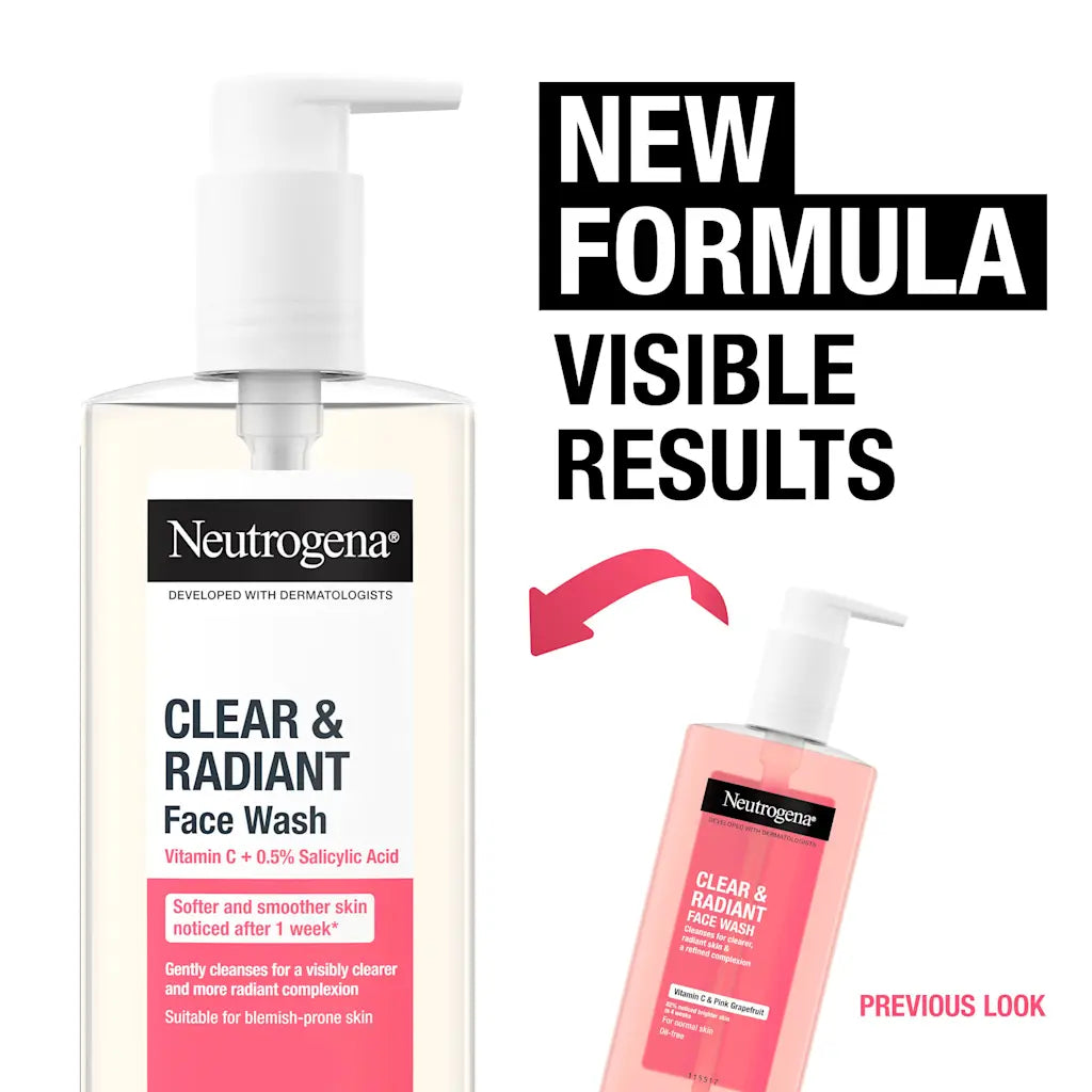 Neutrogena Fresh & Clear Pink Grapefruit Facial Wash - 200ml