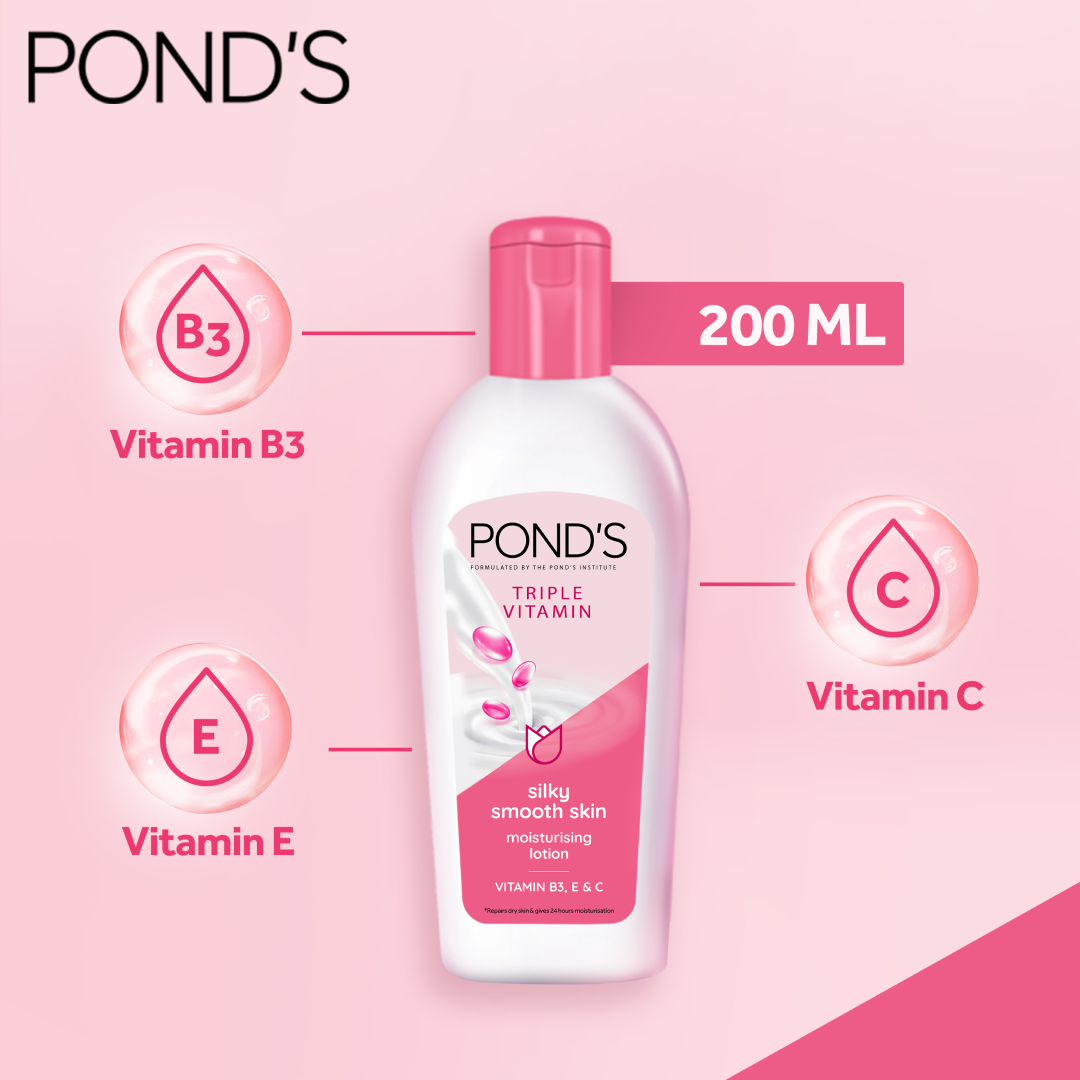 Ponds Triple Vitamin Moisturizing Lotion - 200ML