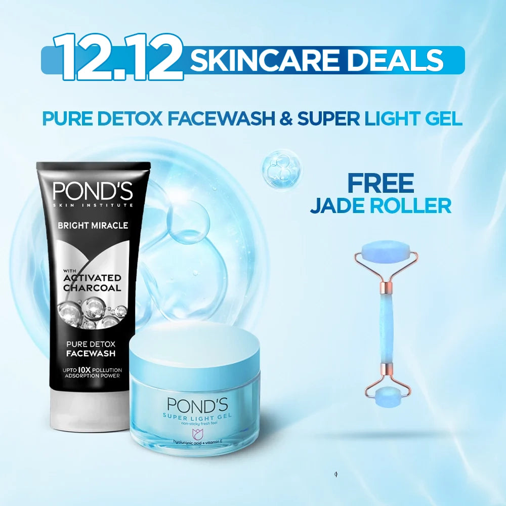 Bundle Pure Detox Facewash & Light Moisturiser and Get Free Jade Roller