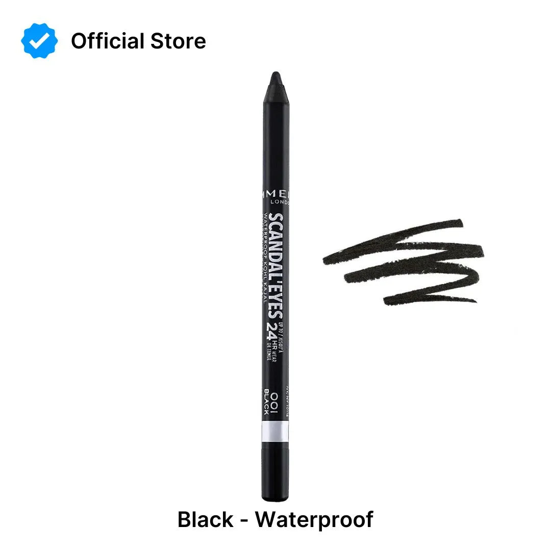 Rimmel Scandaleyes Waterproof Kohl Kajal Liner - Black