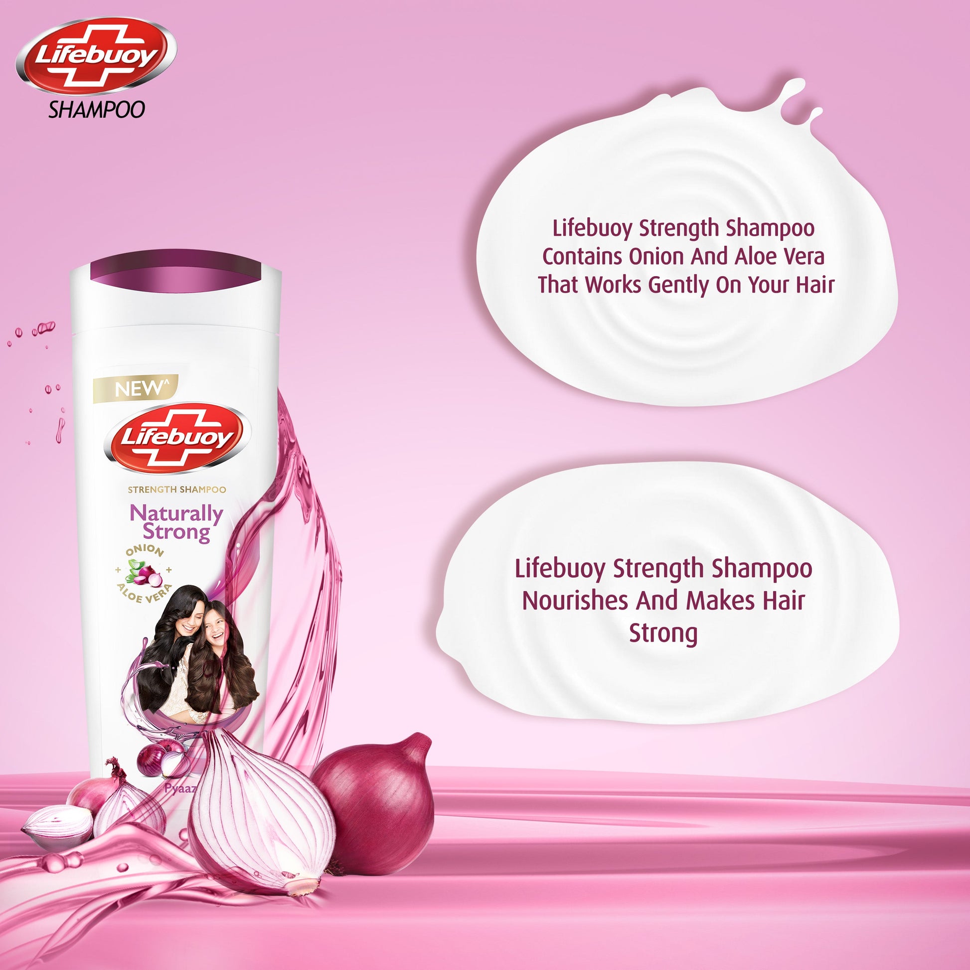 Lifebuoy Naturally Strong Onion & Aloe Vera Shampoo - 175ML