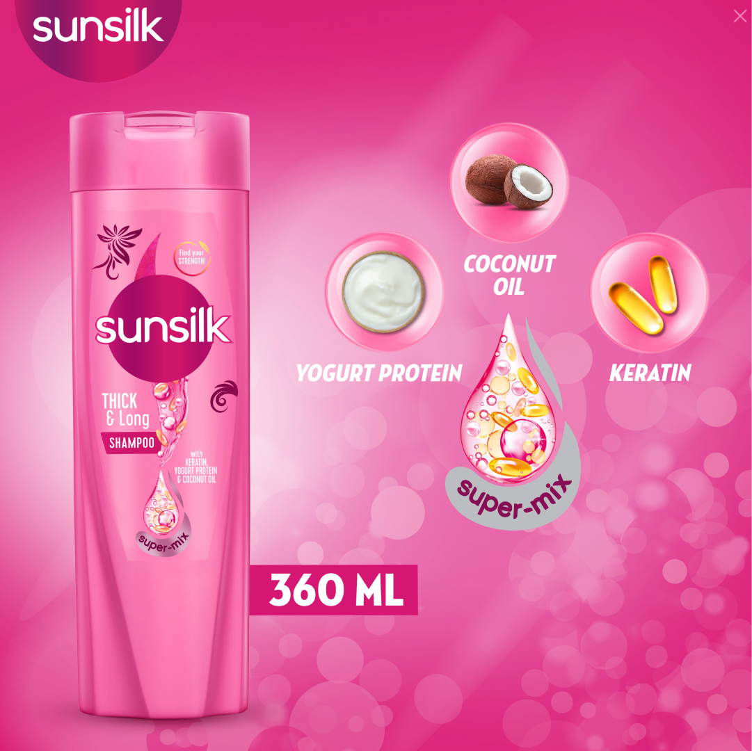 Sunsilk Thick & Long Shampoo - 360ml