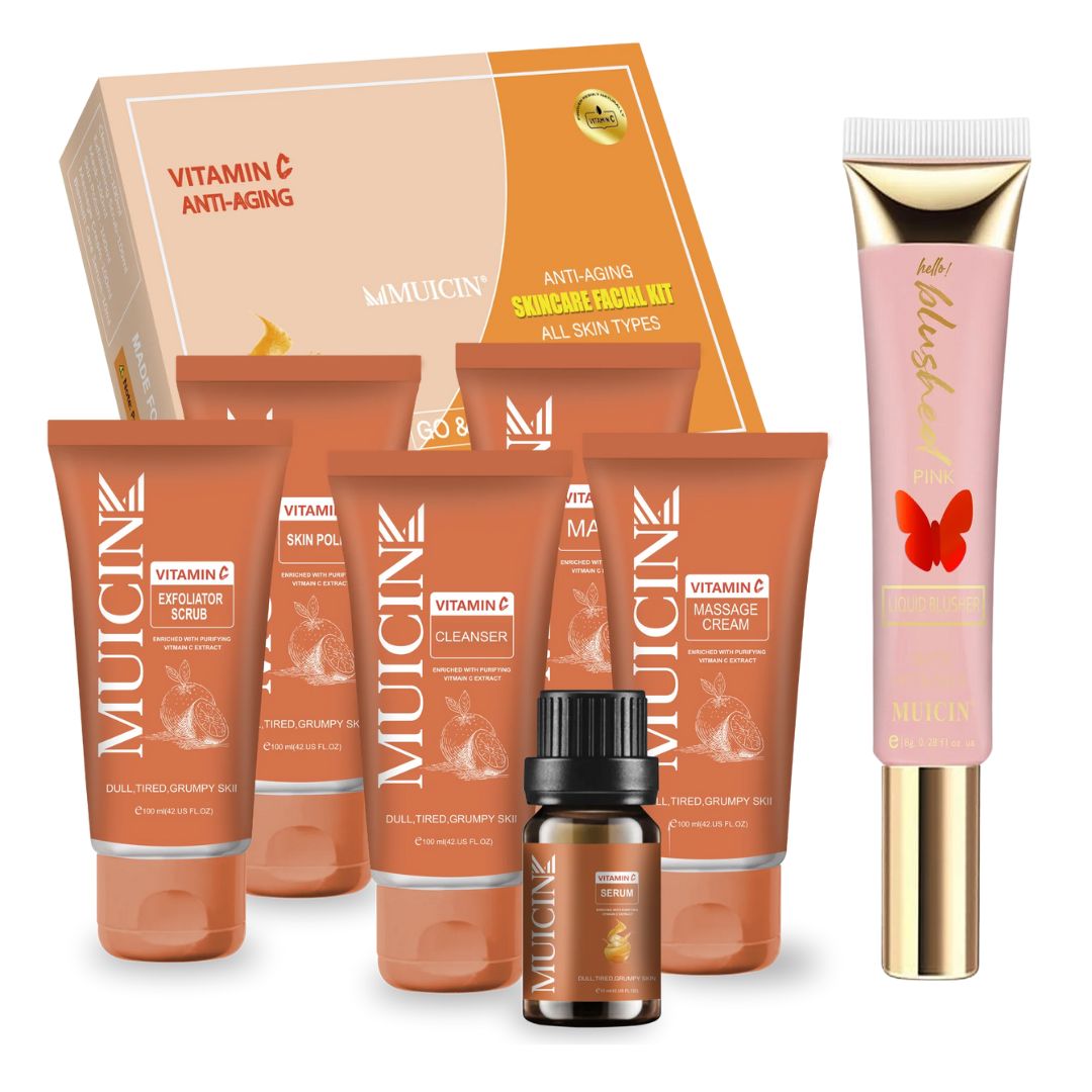 Muicin Vitamin C Go Glow Facial Kit Pink Blusher Tube