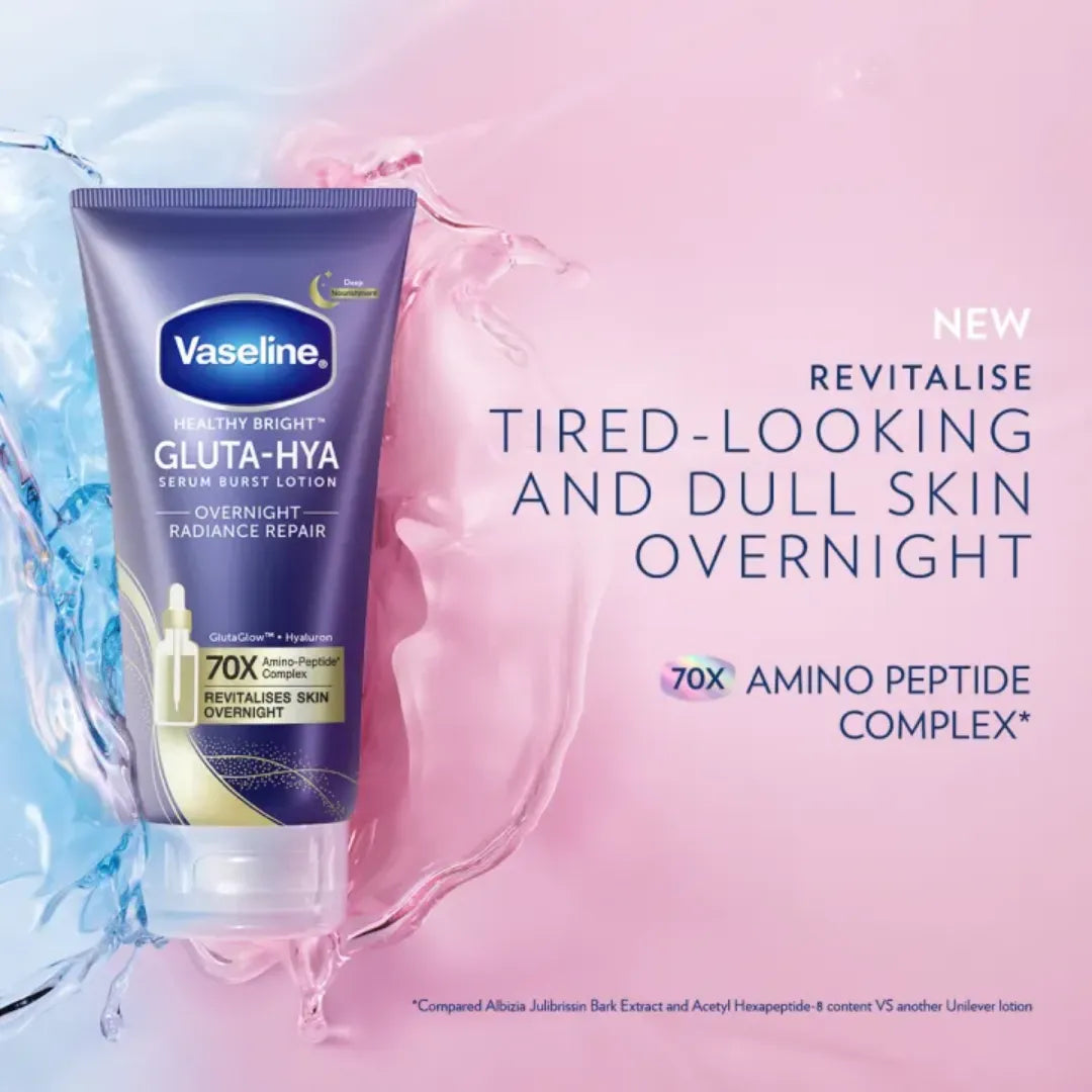 Vaseline Gluta-Hya Serum Burst Lotion Overnight Radiance Repair - 300ml