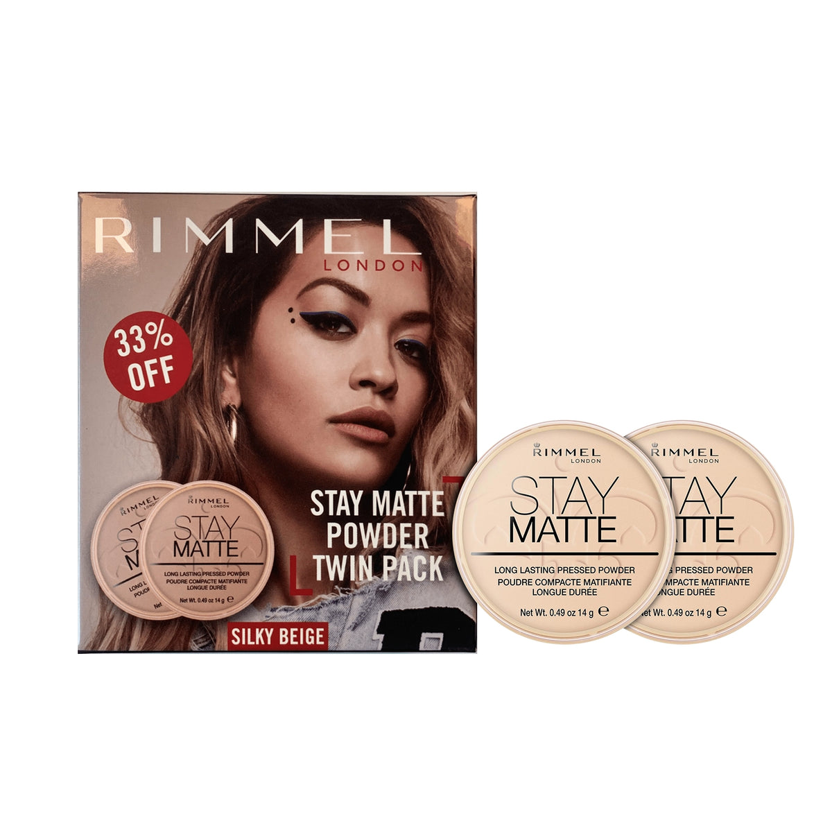 Rimmel Stay Matte Powder X2 - 005 Silky Beige