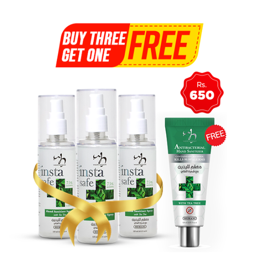 Hemani Buy 3 Sanitizer Sprays And Get 1 Sanitizer Tube Free - Premium  from Hemani - Just Rs 650.00! Shop now at Cozmetica