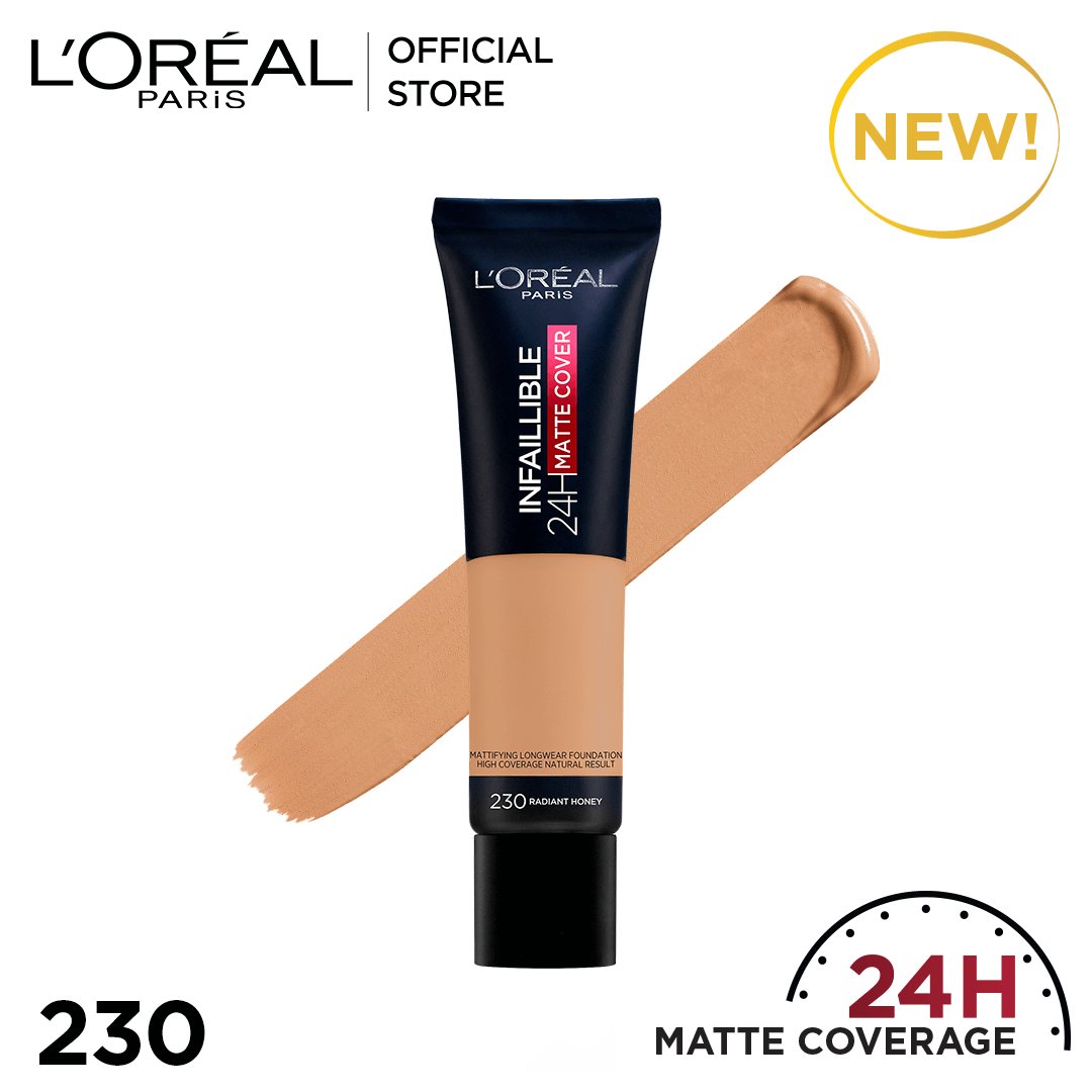 Loreal Infallible 24Hr Matte Cover Foundation - 230 Radiant Honey - Premium Health & Beauty from Loreal Makeup - Just Rs 2124! Shop now at Cozmetica