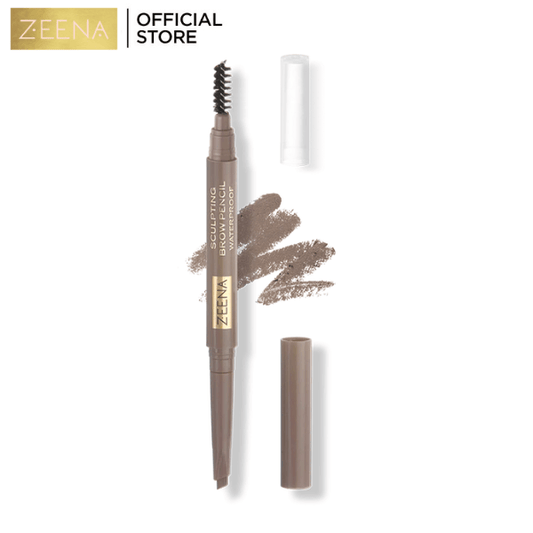 Zeena Sculpting Brow Pencil Waterproof - 10 Ash - Premium Eye Brow Pencil from Zeena - Just Rs 840! Shop now at Cozmetica