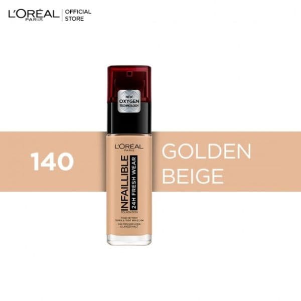 Loreal Infallible Liquid Foundation 24H Fresh Wear - 140 Golden Beige - Premium Health & Beauty from Loreal Makeup - Just Rs 4164! Shop now at Cozmetica