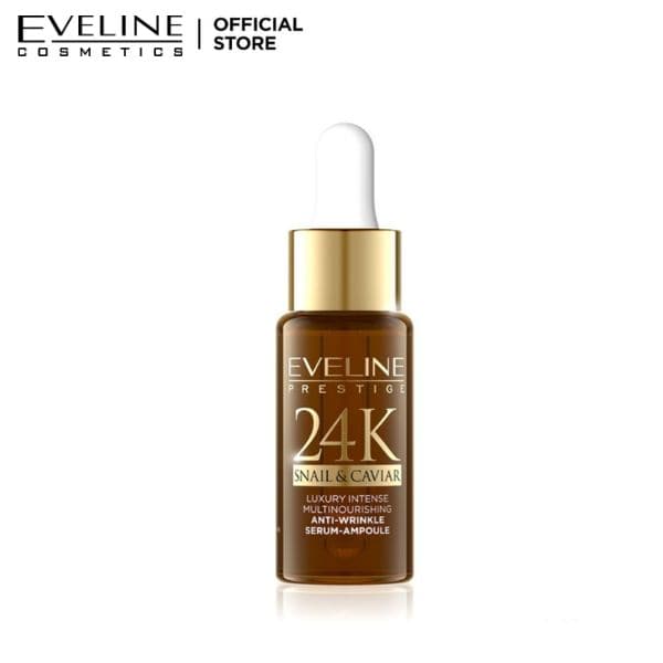 Eveline 24K Snail & Caviar Luxury Intense Multi Nourishing Anti-Wrinkle Serum - 18ml - Premium Serums from Eveline - Just Rs 2925! Shop now at Cozmetica