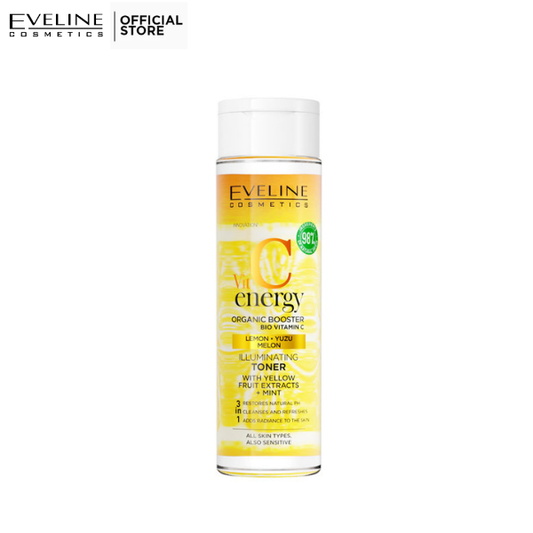 Eveline Vitamin C Energy Organic Booster Lemon Yuzu Melon Illuminating Toner - Premium Toners from Eveline - Just Rs 1095! Shop now at Cozmetica