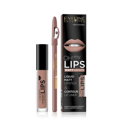Eveline Oh! My Lips Liquid Matt Lipstick & Liner 1