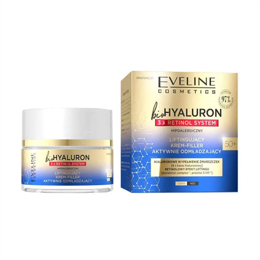 Eveline Cosmetics Bio Hyaluron 3 X Retinol System Day & Night Cream 50+