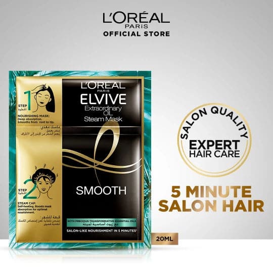 L'Oreal Paris Elvive Extraordinary Oil Smooth Steam Mask - Premium Hair Coloring Accessories from Elvive - Just Rs 849.15! Shop now at Cozmetica