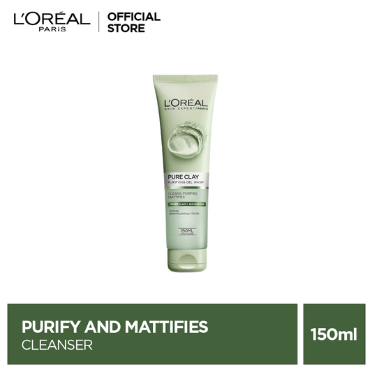 L'Oreal Pure Clay Purifying Gel Wash - 150ml - Premium Facial Cleansers from Loreal Paris - Just Rs 1199! Shop now at Cozmetica