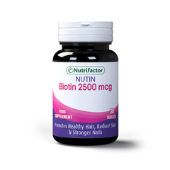 Nutrifactor Nutin (BIOTIN 2500mcg) - 30 Tablets